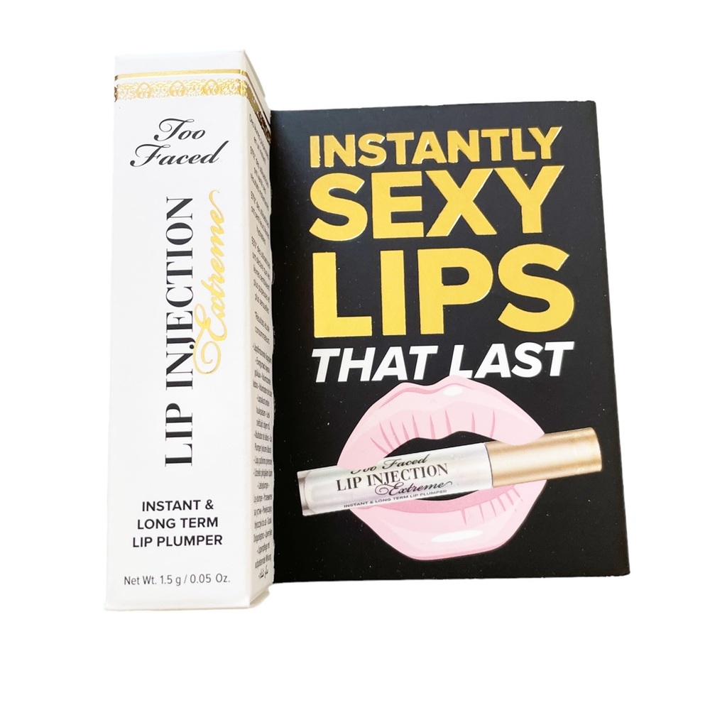 NEW Too Faced Lip Injection Extreme Instant and Long Term Plumper Clear Gloss